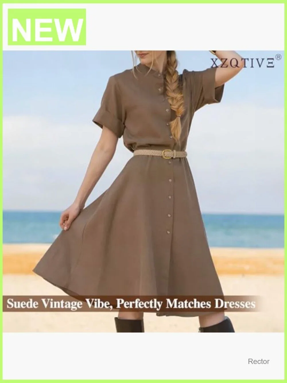 Braided Suede Belt – Adjustable Woven Waist Belt with Gold Buckle